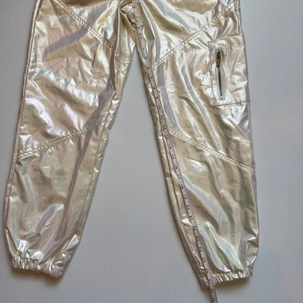 Iridescent Parachute Pants Pearl Rave Festival Y2K Cyber Girl’s XL (Women’s XS) - Picture 10 of 16